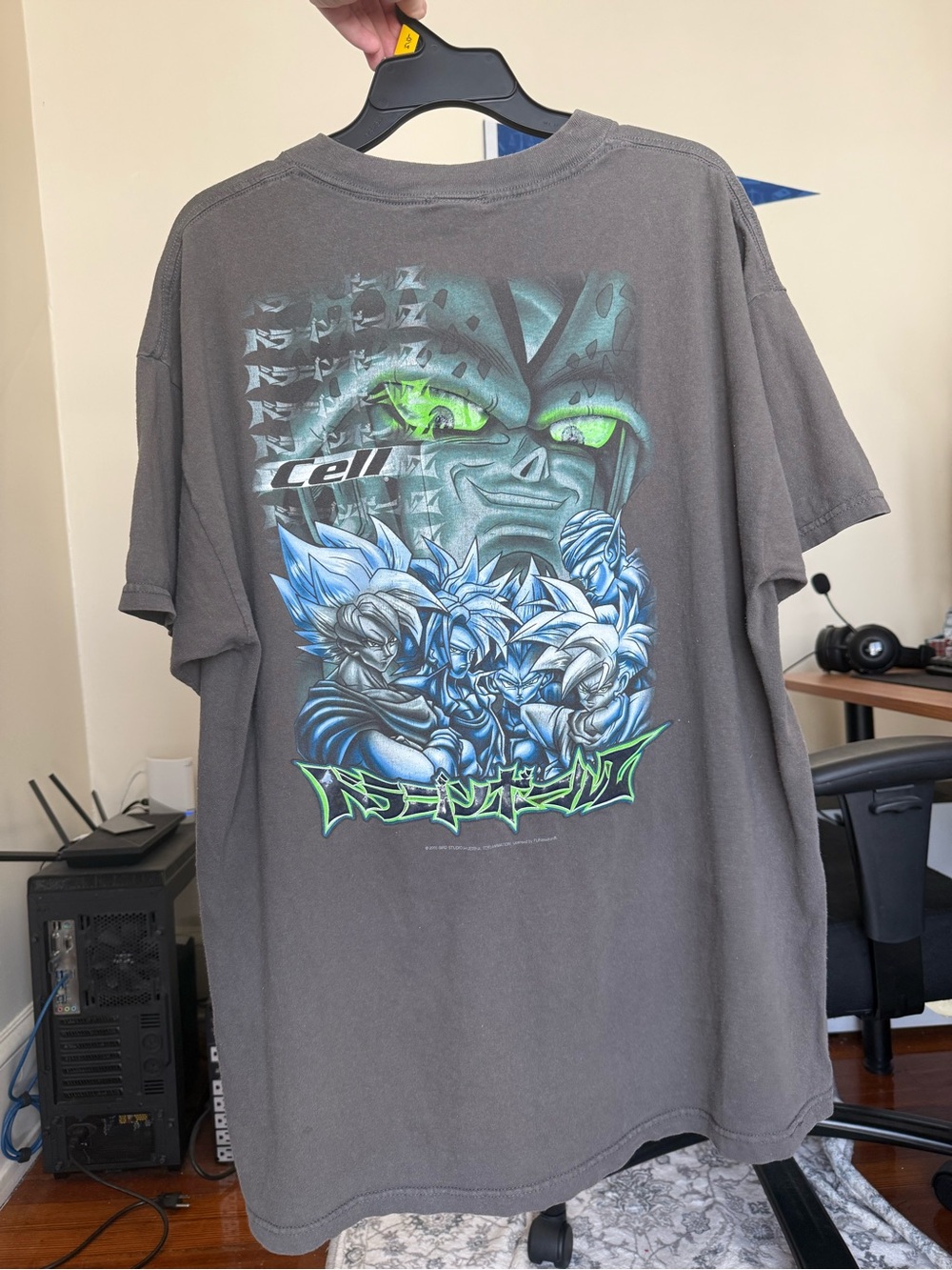 Y2K 2000 Dragonball Z Cell retro men’s graphic T-shirt XL